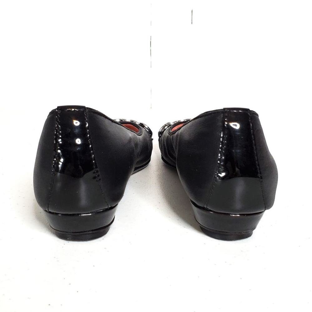 Taryn Rose Paola Soft Leather Cap Toe Ballerina Pumps 6 - Picture 5 of 11